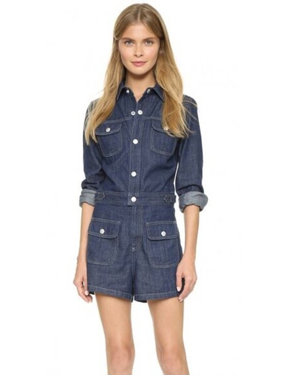 Anthropologie Pants - Alexa Chung for AG Chambray Loretta Denim Romper